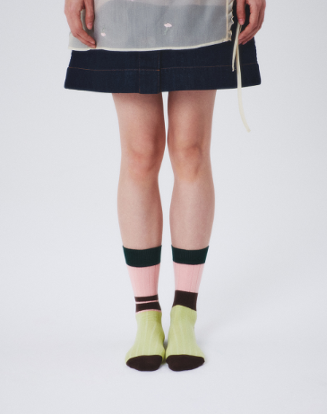 [SWOOP] I HATE MONDAY Color Block Socks_SWIMSCCPMX