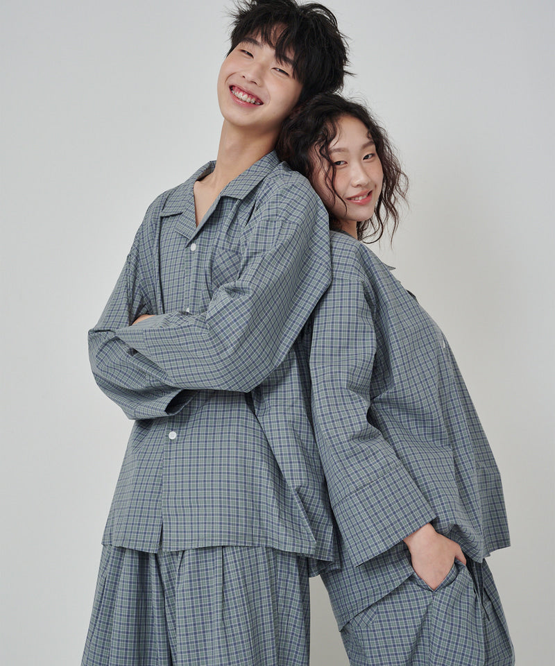 [SWOOP] OGGITT (uni) Dormitory Murky Check Pajamas_SWOGPJMCGR