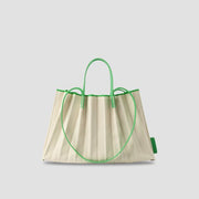 [SWOOP] JOSEPH & STACEY Lucky Pleats Canvas Leaf Shopper L_SWJSBGCLPG