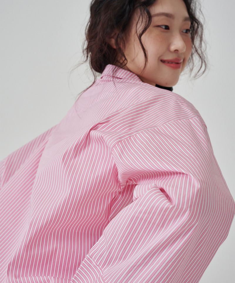 [SWOOP] OGGITT (uni) Dormitory Peach Lychee Striped Pajamas_SWOGPJLSPK