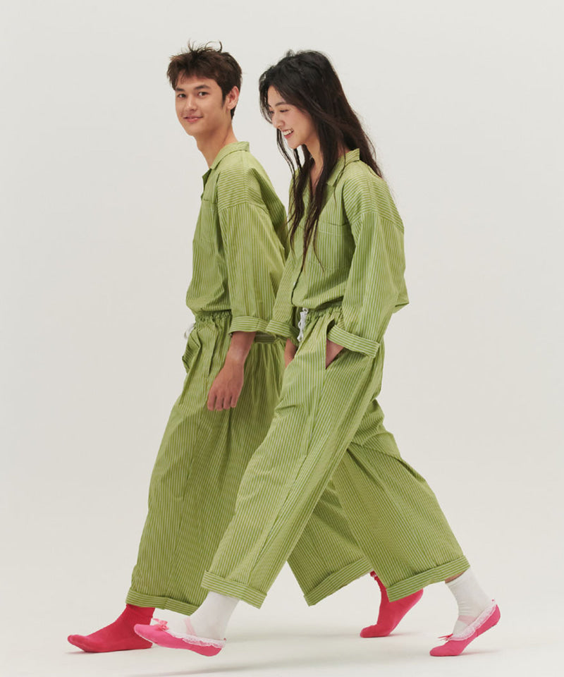 [SWOOP] OGGITT (uni)Dormitory Ticking Striped Pajamas_SWOGPJDSGR