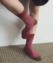 [SWOOP] I HATE MONDAY Twotone Rib Socks_SWIMSCTRBK