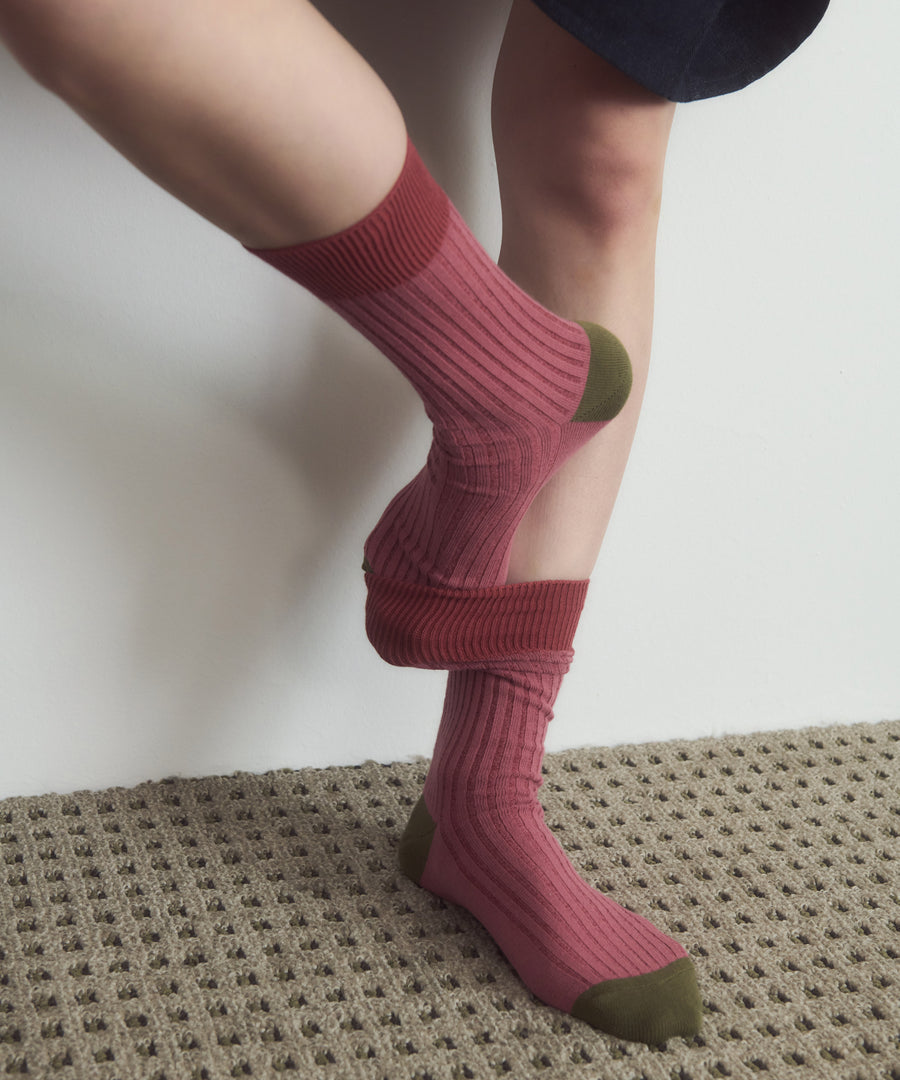 [SWOOP] I HATE MONDAY Twotone Rib Socks_SWIMSCTRBK