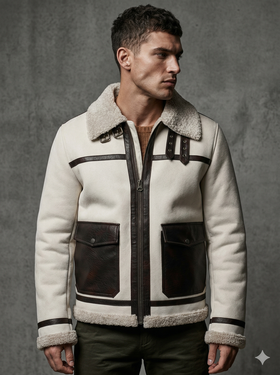 LEVI'S Men's Faux Shearling Rancher Aviator Jacket