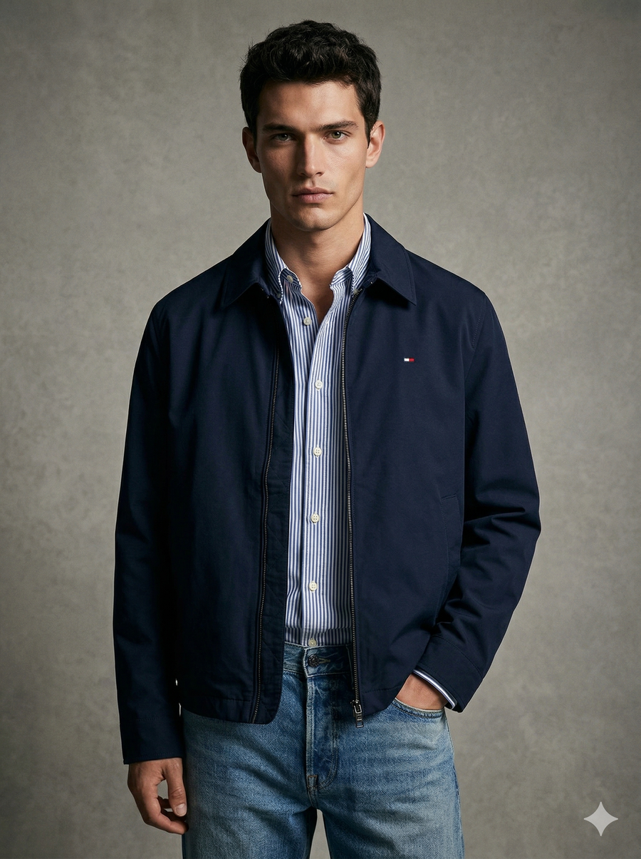 Tommy Hilfiger Men's Lightweight Full Zip-Front IVY Jacket