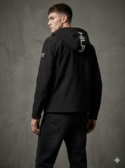 Tommy Hilfiger Men's Filled Soft Shell Hooded Open Bottom Jacket