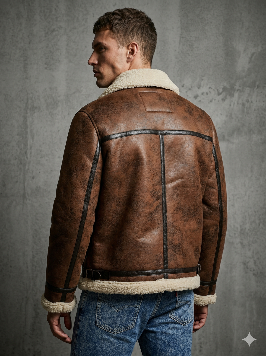 LEVI'S Men's Faux Shearling Rancher Aviator Jacket