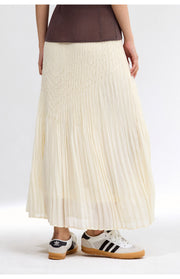 [SWOOP] LAPLI V-Stitch Flared Chiffon Skirt_SWLASKVCIV