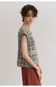 [SWOOP] LAPLI Tweed Pattern Pocket Vest_SWLAVETPDG