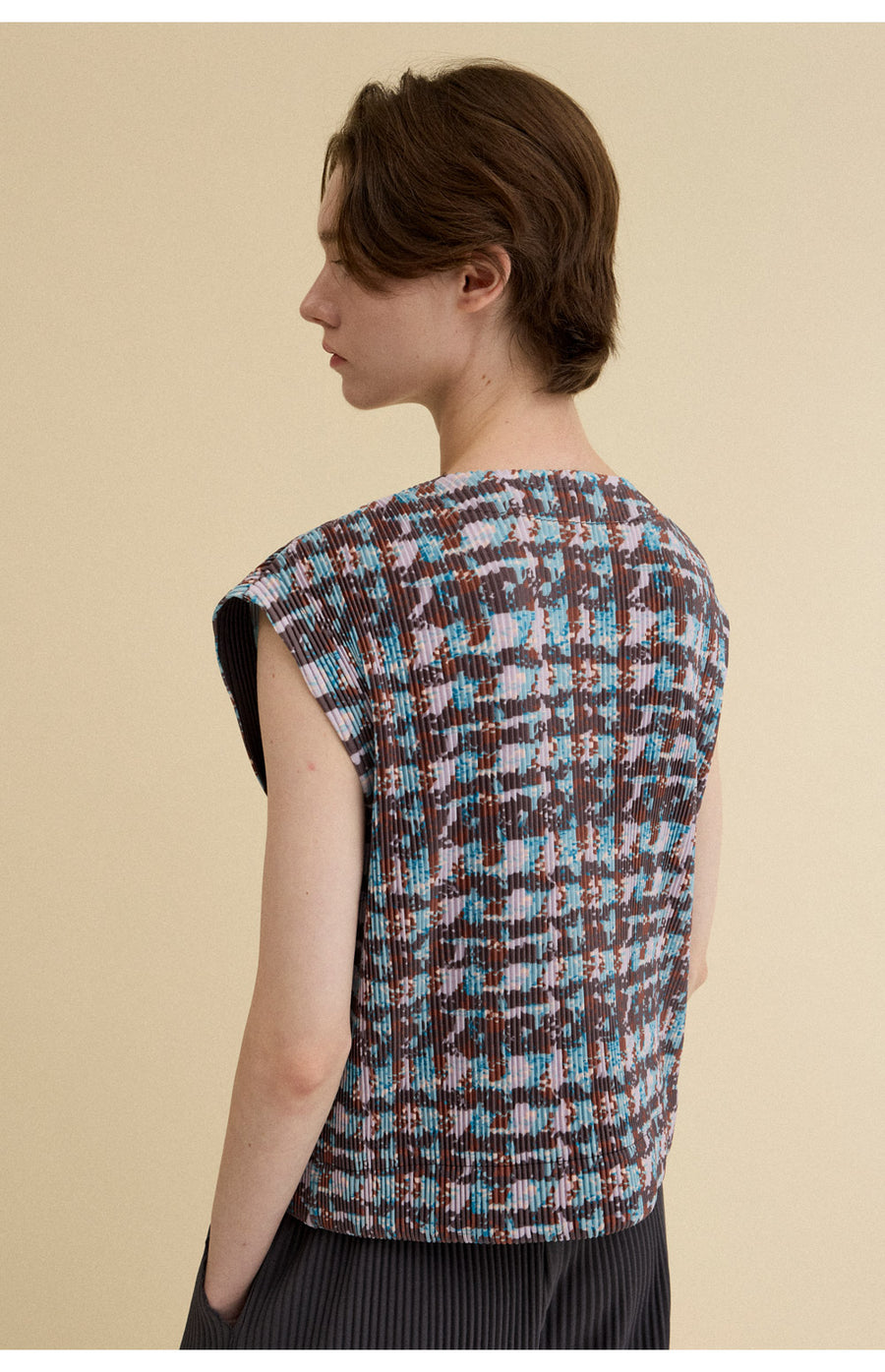 [SWOOP] LAPLI Tweed Pattern Pocket Vest_SWLAVETPDG