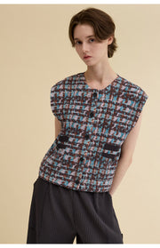 [SWOOP] LAPLI Tweed Pattern Pocket Vest_SWLAVETPDG