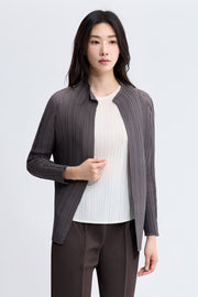 [SWOOP] Pleatsme Square-Press No-Collar Cardigan_SWPLCASPBK