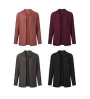 [SWOOP] Pleatsme Square-Press No-Collar Cardigan_SWPLCASPBK