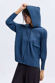 [SWOOP] Pleatsme Signature Solid Hoodie Zip-Up Jacket_SWPLJKSSDB