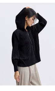 [SWOOP] Pleatsme Signature Solid Hoodie Zip-Up Jacket_SWPLJKSSDB