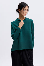 [SWOOP] Pleatsme High Neck Flared Dolman T-Shirt_SWPLLWHNBK