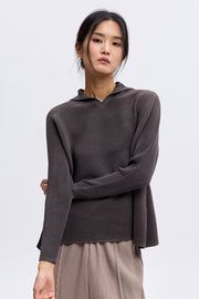 [SWOOP] Pleatsme High Neck Flared Dolman T-Shirt_SWPLLWHNBK