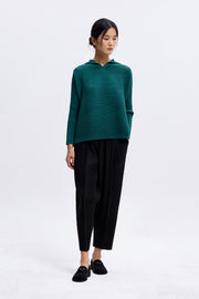 [SWOOP] Pleatsme High Neck Flared Dolman T-Shirt_SWPLLWHNBK