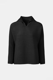 [SWOOP] Pleatsme High Neck Flared Dolman T-Shirt_SWPLLWHNBK