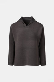 [SWOOP] Pleatsme High Neck Flared Dolman T-Shirt_SWPLLWHNBK