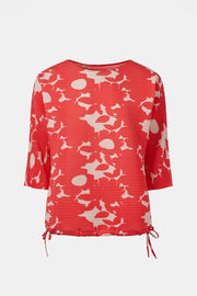 [SWOOP] Pleatsme Print Side-String T-Shirt_SWPLLWPSGR