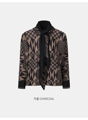 [SWOOP] Pleatsme Print Scarf Dolman T-Shirt_SWPLLWSTGY