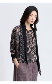 [SWOOP] Pleatsme Print Scarf Dolman T-Shirt_SWPLLWSTGY