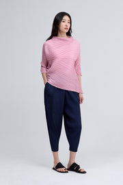 [SWOOP] Pleatsme Unbalanced Oblique Folding T-Shirt_SWPLLWUOBK