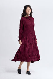 [SWOOP] Pleatsme Edge Knife Pleated Flare Dress_SWPLOWEPBK