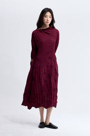 [SWOOP] Pleatsme Edge Knife Pleated Flare Dress_SWPLOWEPBK