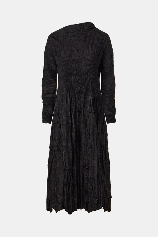 [SWOOP] Pleatsme Edge Knife Pleated Flare Dress_SWPLOWEPBK