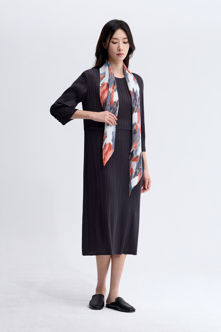 [SWOOP] Pleatsme Smart Setup Slit A-Line Dress_SWPLOWSDGR