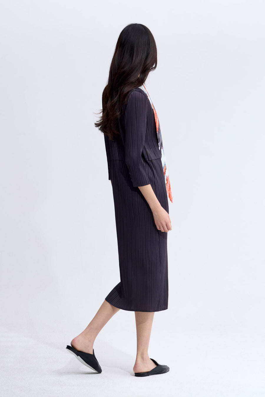 [SWOOP] Pleatsme Smart Setup Slit A-Line Dress_SWPLOWSDGR