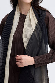 [SWOOP] Pleatsme Two-Tone Pleated Long Scarf_SWPLSFTPBK