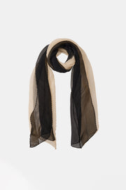 [SWOOP] Pleatsme Two-Tone Pleated Long Scarf_SWPLSFTPBK