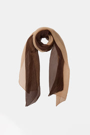 [SWOOP] Pleatsme Two-Tone Pleated Long Scarf_SWPLSFTPBK
