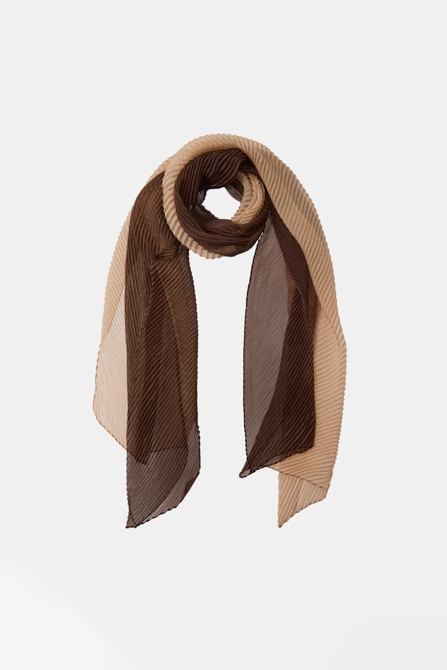 [SWOOP] Pleatsme Two-Tone Pleated Long Scarf_SWPLSFTPBK