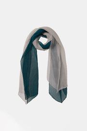 [SWOOP] Pleatsme Two-Tone Pleated Long Scarf_SWPLSFTPBK