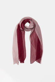 [SWOOP] Pleatsme Two-Tone Pleated Long Scarf_SWPLSFTPBK