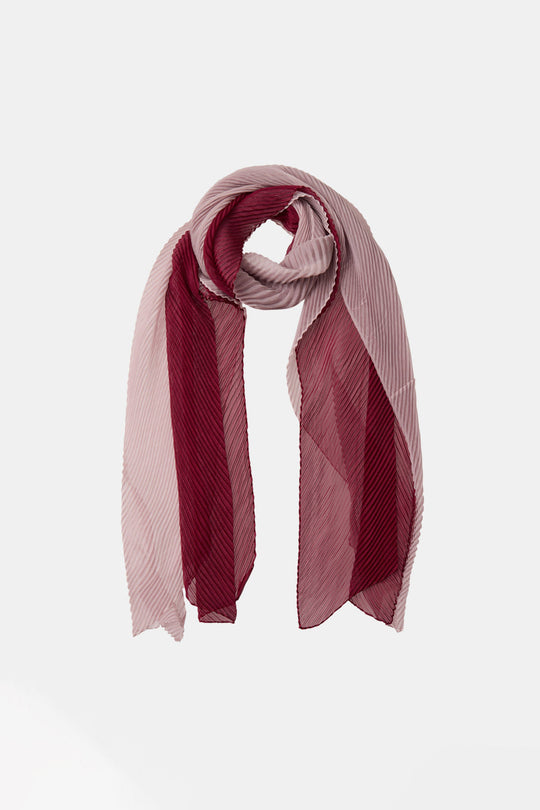 [SWOOP] Pleatsme Two-Tone Pleated Long Scarf_SWPLSFTPBK