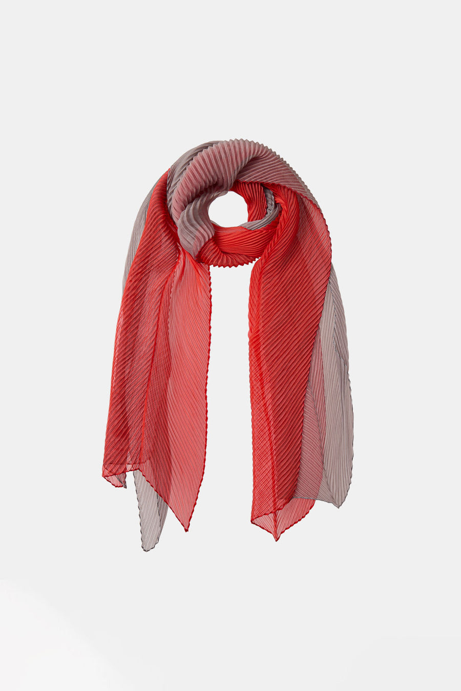 [SWOOP] Pleatsme Two-Tone Pleated Long Scarf_SWPLSFTPBK