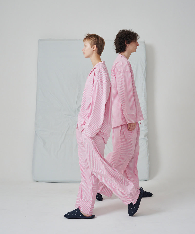 [SWOOP] OGGITT (uni) Dormitory Peach Lychee Striped Pajamas_SWOGPJLSPK