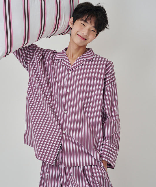 [SWOOP] OGGITT (uni) Dormitory Tart Cherry Stripe Pajamas_SWOGPJTCPP