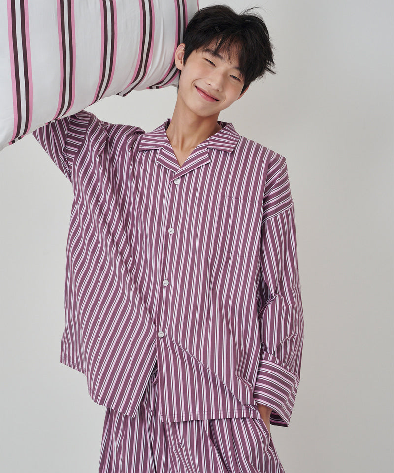 [SWOOP] OGGITT (uni) Dormitory Tart Cherry Stripe Pajamas_SWOGPJTCPP