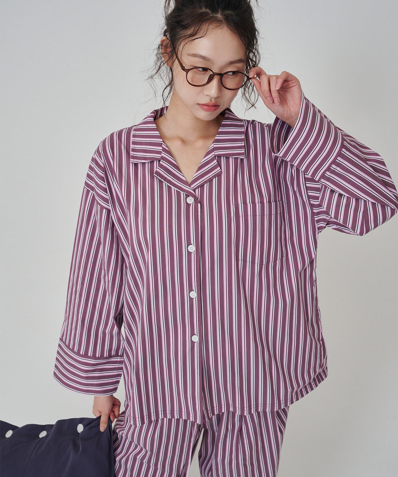 [SWOOP] OGGITT (uni) Dormitory Tart Cherry Stripe Pajamas_SWOGPJTCPP