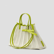 [SWOOP] JOSEPH & STACEY Lucky Pleats Canvas Coated Shopper L with Ribbon_SWJSBGCLGR