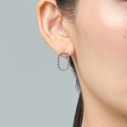 Two-way Oval-shaped Stud & Drop Earrings