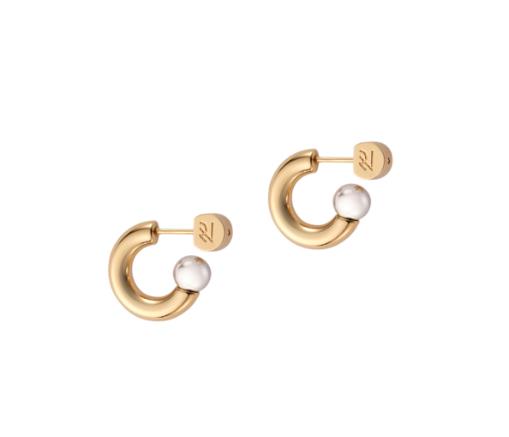 Silver & Gold Petite-Hoop Earrings