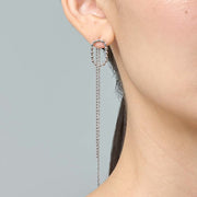 Two-way Oval-shaped Stud & Drop Earrings