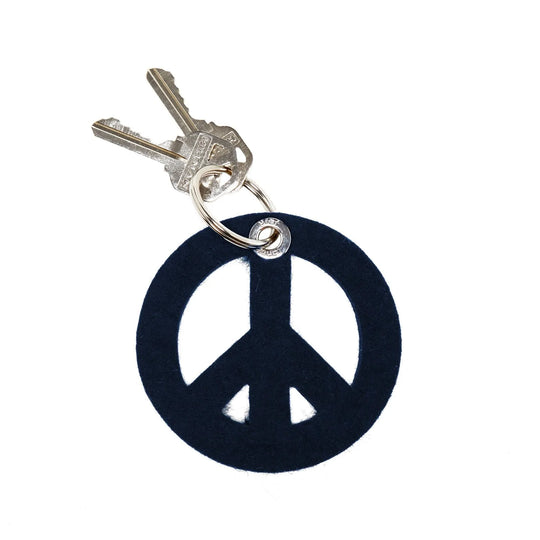 Key Fob Peace Sign - Marine Felt - TheHans